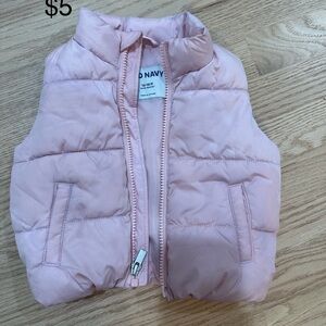 Old Navy Light Pink Quilted Vest